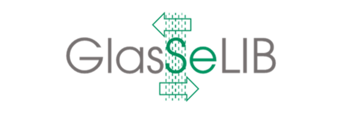 GlasSeLIB logo with green double-headed vertical arrow through the letters Se in the wordmark