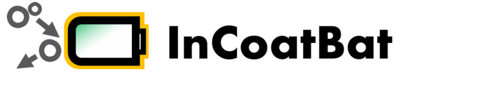InCoatBat logo with battery icon and circles with arrows indicating coating process