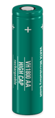 Green Varta NiMH AA high-capacity rechargeable battery, 1100 mAh, shown upright with positive terminal on top