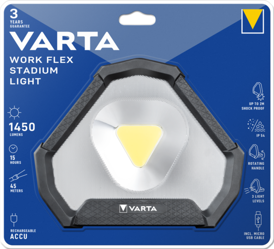 Varta Work Flex® Area Light 17648 bis zu 230 Lumen Strahler Stoßfest 